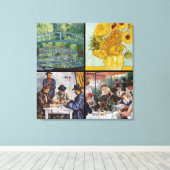 Selectie van verschillende impressionistische mees canvas afdruk (Insitu (Houten vloer))