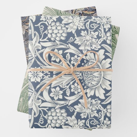  selectie van William Morris Inpakpapier Vel (In situ)