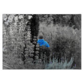 Selectief Blue Garden bezoeker snijplank (Voorkant)