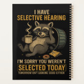 Selectief Gehoor Grappige Wasbeer Koffie Planner (Achterkant)