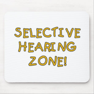 Selectief gehoorgebied overhemden en cadeaus muismat