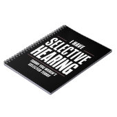 Selectief Horen Sorry Funny Gezegde Humoristisch Notitieboek (Linkerzijde)