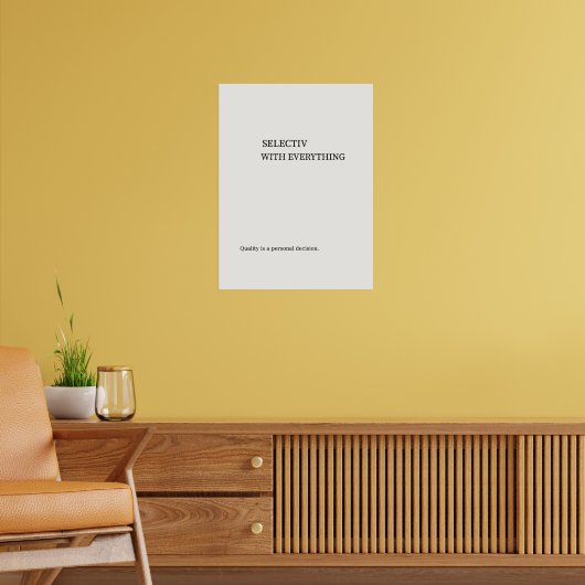 Selectief Met Alles Minimalistische Wandkunst Poster (Woonkamer 2)