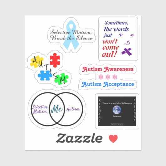 Selectief Mutisme & Autisme Vinyl Sticker (Vel)