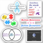 Selectief Mutisme & Autisme Vinyl Sticker (Voorkant)