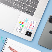 Selectief Mutisme & Autisme Vinyl Sticker (Laptop met iPhone)
