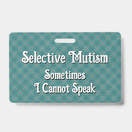 Selectief mutisme badge