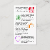 Selectief Mutisme Birthday Girl Visitekaartje (Voorkant)