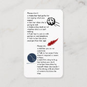 Selectief Mutisme haal het Visitekaartje van een j (Achterkant)