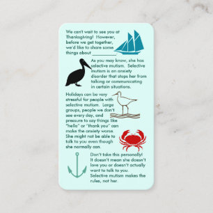 Selectief mutisme krijg samen meisje visitekaartje