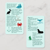 Selectief mutisme krijg samen meisje visitekaartje (Voorkant / Achterkant)