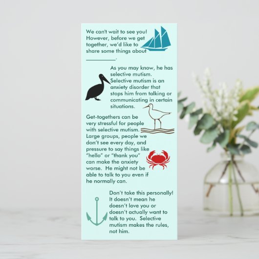 Selectief mutisme krijgt een chipkaart (Staand voorkant)