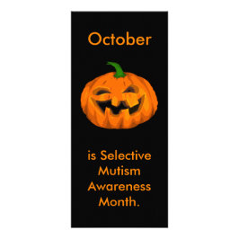 Selectief Mutisme Maand van het bewustzijn Reclamekaart