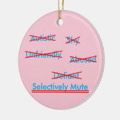 Selectief mutisme misverstand 1 Ornament (Links)