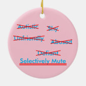 Selectief mutisme misverstand 1 Ornament (Achterkant)