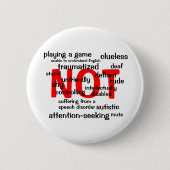 Selectief mutisme NIET Ronde Button 5,7 Cm (Voorkant)