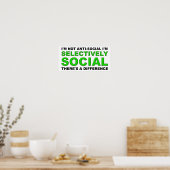Selectief Sociaal Grappige Poster (Keuken)