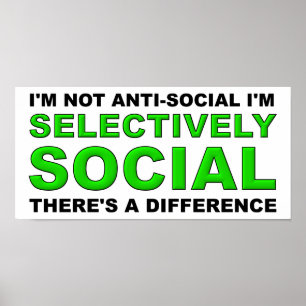 Selectief Sociaal Grappige Poster