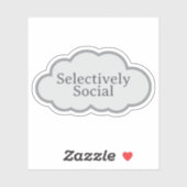 Selectief Sociaal - Herkenbare Cloud Sticker (Vel)