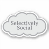 Selectief Sociaal - Herkenbare Cloud Sticker (Voorkant)
