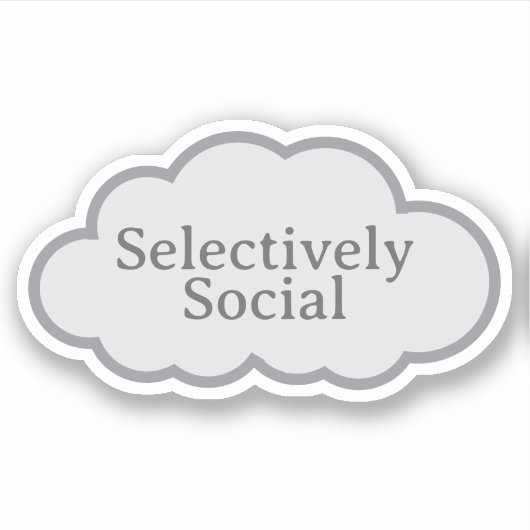 Selectief Sociaal - Herkenbare Cloud Sticker (Voorkant)