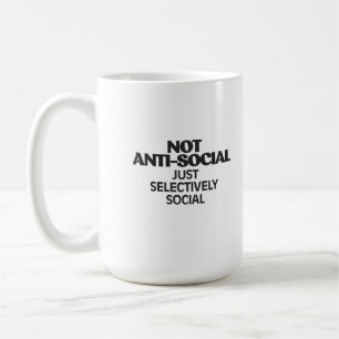 Selectief Sociaal Statement Typografie Design Koffiemok