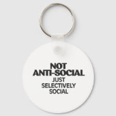 Selectief Sociaal Statement Typografie Design Sleutelhanger (Achterkant)