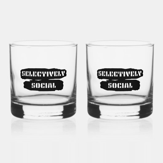 selectief sociaal whisky glas (Voorkant)