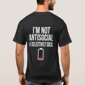 Selectief Sociale Grappige Introvert T-shirt - Lag (Achterkant)