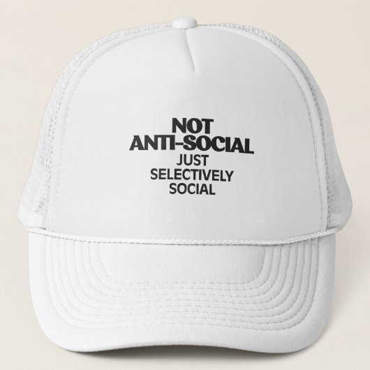 Selectief Sociale Stelling Typography Ontwerp Trucker Pet (Voorkant)