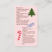 Selectief Visitekaartje voor kerstmis-mutisme (Achterkant)