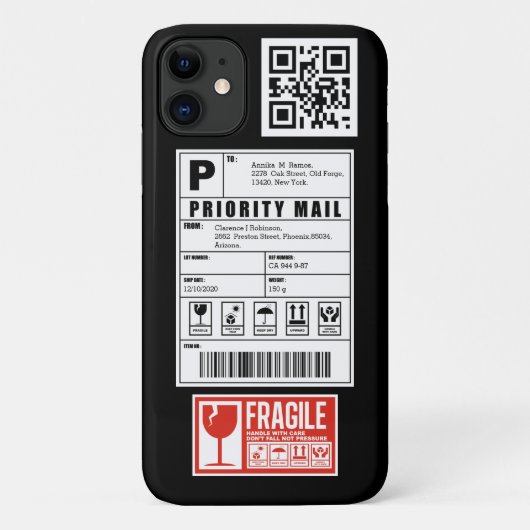 Selectiegrafel ticker QR-code verzendlabel Case-Mate iPhone Case (Achterkant)