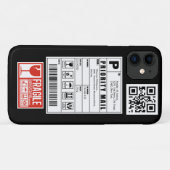 Selectiegrafel ticker QR-code verzendlabel Case-Mate iPhone Case (Achterkant (horizontaal))