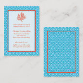 Selectiekaart rood koraal menu (Voorkant / Achterkant)