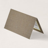 Selectiekaart voor Sand Dollar & Burlap Menu Visitekaartje (Achterkant)