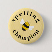 Selectieknop Spelling bee champion competition Ronde Button 5,7 Cm (Voorkant)