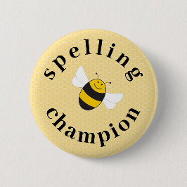 Selectieknop Spelling bee champion competition Ronde Button 5,7 Cm