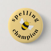 Selectieknop Spelling bee champion competition Ronde Button 5,7 Cm (Voorkant)