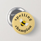 Selectieknop Spelling bee champion competition Ronde Button 5,7 Cm (Voorkant /achterkant)