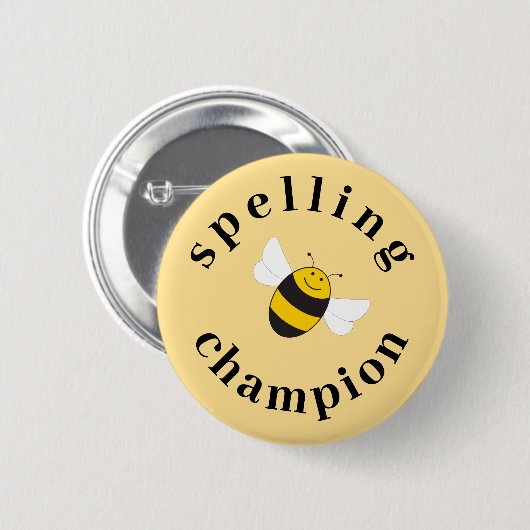 Selectieknop Spelling bee champion competition Ronde Button 5,7 Cm (Voorkant /achterkant)