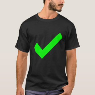 Selectieteken Ja bevestigd Controleer het vinkje T-shirt