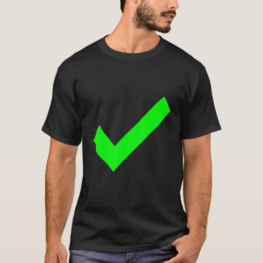 Selectieteken Ja bevestigd Vink het vakje aan T-shirt (Voorkant)
