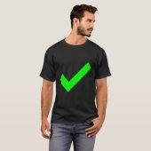 Selectieteken Ja bevestigd Vink het vakje aan T-shirt (Voorkant volledig)