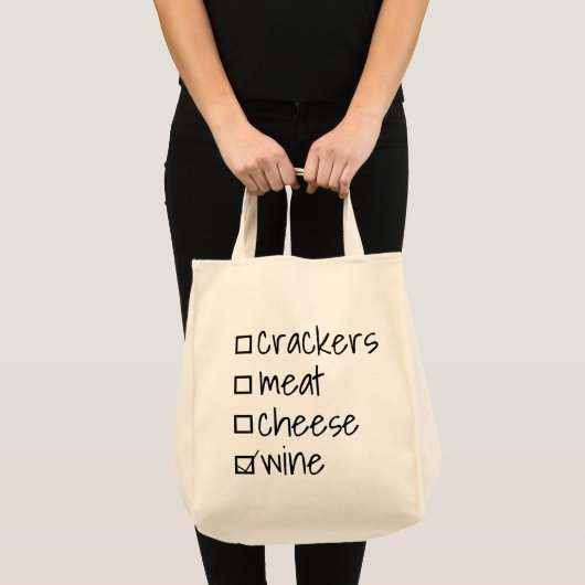 Selectievakje Charcuterie Wine Cute Tote Bag (Voorkant (product))