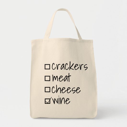 Selectievakje Charcuterie Wine Cute Tote Bag (Voorkant)