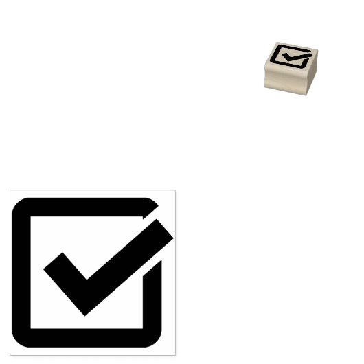 selectievakje kunststempel rubberstempel (Gestempeld)