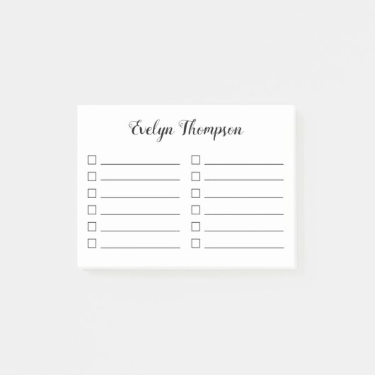 Selectievakje Lijst uitvoeren Post-it® Notes (Voorkant)
