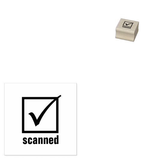 Selectievakje rubber stempel - Gescannen - (Gestempeld)