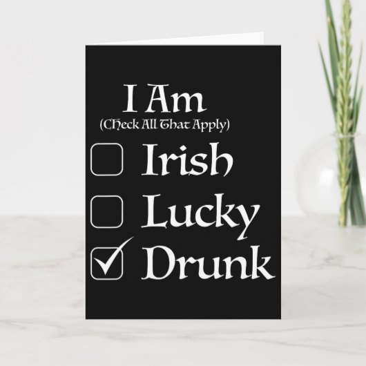 Selectievakje St. Patricksdag Kaart (Voorkant)