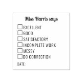 Selectievakjes Classroom Teacher Review Rubberstempel (Afrduk)